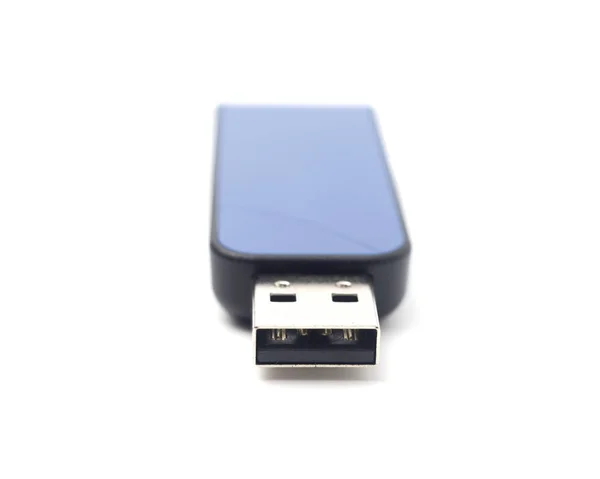 Usb Stick Flashstation Weergegeven Gegevens Concept Witte Achtergrond — Stockfoto