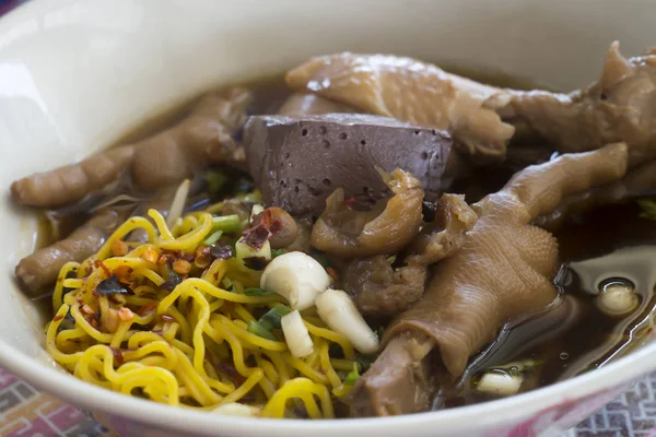 Tazón Fideos Con Pollo Estofado — Foto de Stock