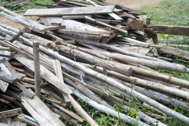 Yığın eski talaş, hurda ahşap - arka planı için