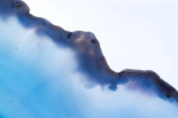 Detailní Záběr Crystal Povrchu Přírodní Modrý Achát Modrý Achát Crystal — Stock fotografie