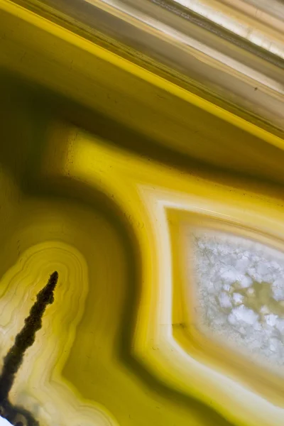 Close Van Natuurlijke Gele Agaat Crystal Oppervlak Gele Agaat Crystal — Stockfoto