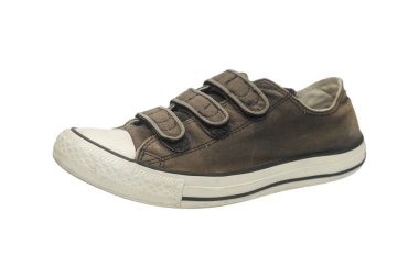 Eski siyah spor ayakkabı ayakkabı