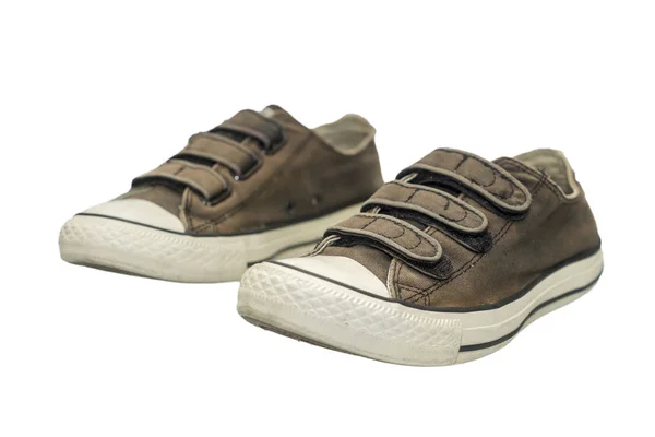 Sepatu Hitam Tua Retro Gaya Lama — Stok Foto