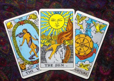Chainat Eyaleti, Tayland, 5 Nisan 2019. açıklayıcı editoryal Tarot kartları 