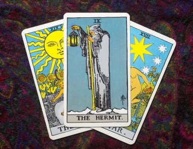 Chainat Eyaleti, Tayland, 5 Nisan 2019. açıklayıcı editoryal Tarot kartları 