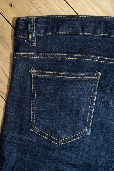 Közelről Kék Denim Farmer Szövet Textúra Háttér — Stock Fotó