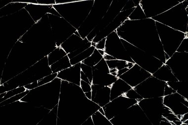 Kırık siyah cam arka plan dokusu.