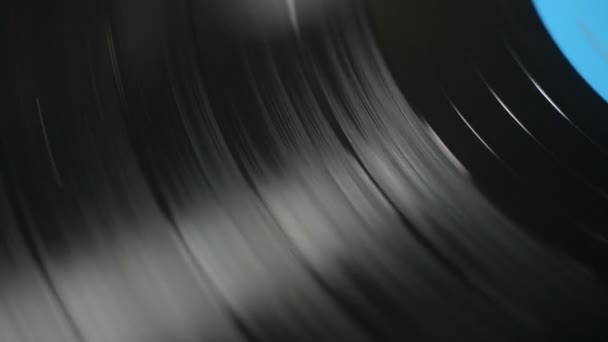 Vinyl Obraca Się Gramofon — Wideo stockowe