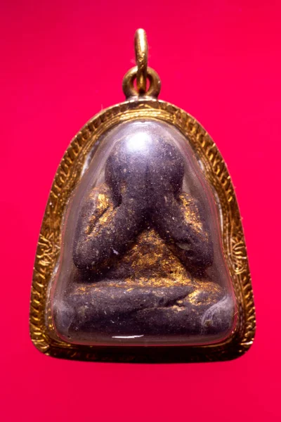 Tajski Amulet Izolować Białym Tle Imię Nie Zobacz Zły Budda — Zdjęcie stockowe