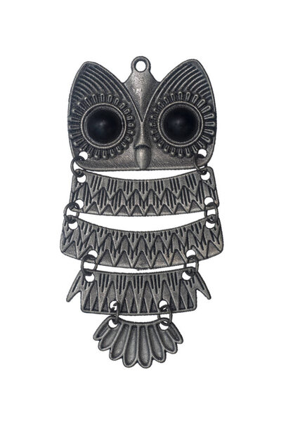 owl necklace isolated on a white background