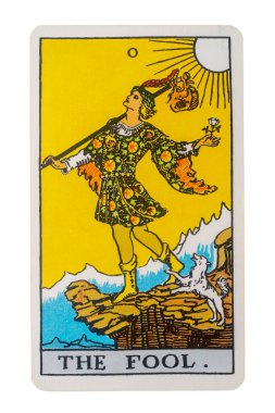 Yala Eyaleti, Tayland 29 Ağustos 2020. Resimli editör tarot kartları, aptal..