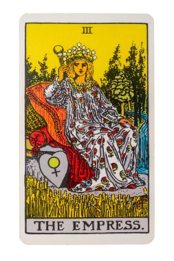 Yala Eyaleti, Tayland 29 Ağustos 2020. İmparatoriçe Tarot Kartları..