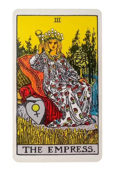 Yala Eyaleti, Tayland 29 Ağustos 2020. İmparatoriçe Tarot Kartları..