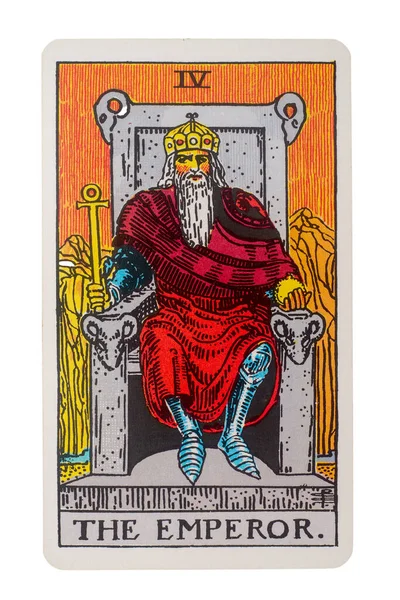 Yala Province Thailand August 2020 Illustrative Editorial Tarot Cards Emperor — Stock Photo, Image