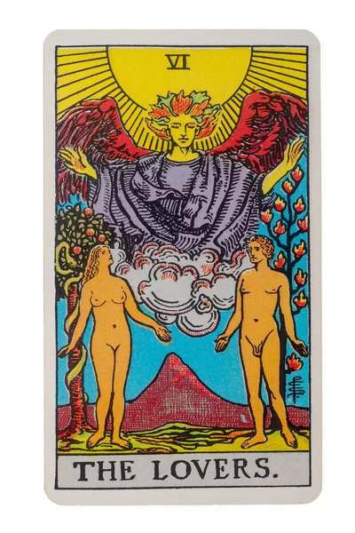 Yala Province Thailand Augusti 2020 Illustrativ Redaktionell Tarot Kort Älskaren — Stockfoto