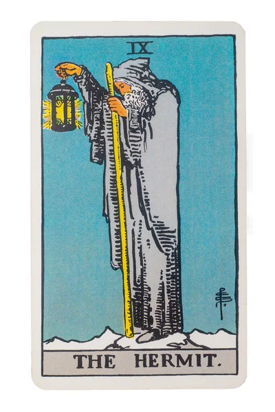 2018 Illustrative Editorial Tarot Cards Hermit — 스톡 사진