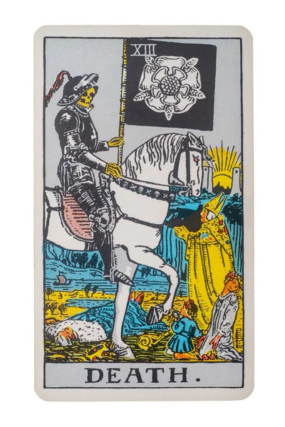 Yala Province Thailand Augustus 2020 Illustratieve Redactionele Tarot Kaarten Dood — Stockfoto