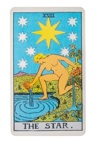 Yala Eyaleti, Tayland 29 Ağustos 2020. Resimli editör tarot kartları yıldız..