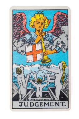 Yala Eyaleti, Tayland 29 Ağustos 2020. İllüstrasyon Tarot Kartları Kararı.