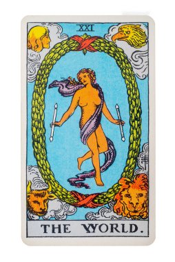 Yala Eyaleti, Tayland 29 Ağustos 2020. Dünya basımevi tarot kartları..