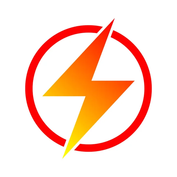 Lightning Ikon Illusztráció Elektromos Teljesítmény Vektor Logó Tervezési Elem Villámjel — Stock Vector