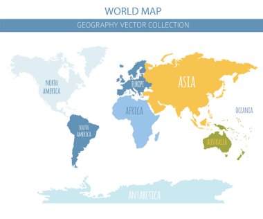 Dünya harita öğeleri. Kendi Coğrafya bilgi grafik koleksiyonu oluşturmak. Vektör çizim