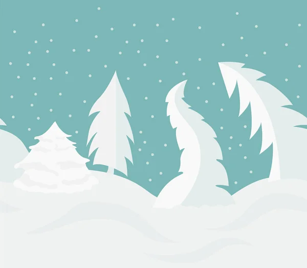 Stile Piatto Natale Vacanza Senza Soluzione Continuità Modello Banner Poster — Vettoriale Stock