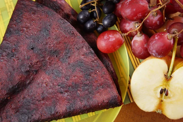 Tasty fruit pastille made of grape and apples