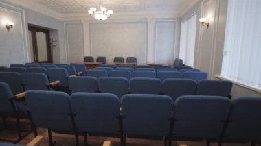 Boş konferans odası. Toplantı odası. Konferans salonu.