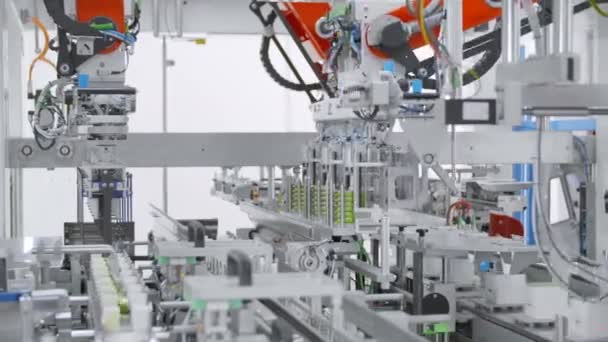 Geautomatiseerde Machine Robotuitrusting Farmaceutische Fabriek — Stockvideo