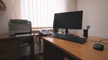 Boş bir doktor ofisi. Hastane ve ilaç.