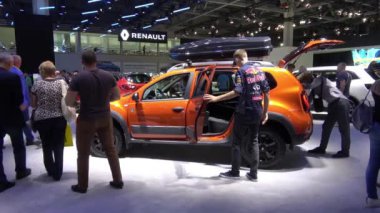 Renault sergi stand Moskova Uluslararası Otomobil Salon 2018 yılında Rusya üzerinde