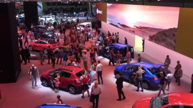 Renault sergi stand Moskova Uluslararası Otomobil Salon 2018 yılında Rusya üzerinde