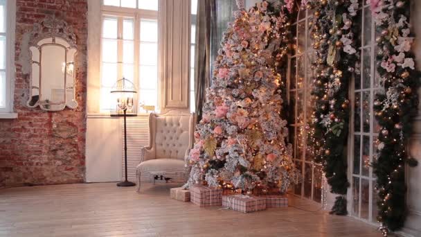 Nieuwe jaar boom decoratie — Stockvideo