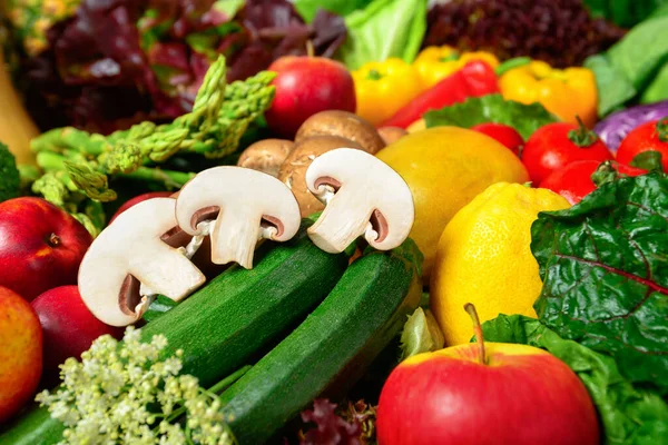 Farbenfrohes Appetitanregendes Obst Und Gemüse Ein Köstlich Aussehendes Nahaufnahmen Studio — Stockfoto