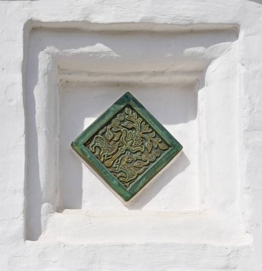 John the Baptist, 1638, ahşap bir kilisede yerine adına manastırdaki Tanrı Odigitria anne üç katmanlı tapınağı inşa edilmiştir. Yazar adı bilinmiyor. Rusya, Vyazma, Nisan 2018.