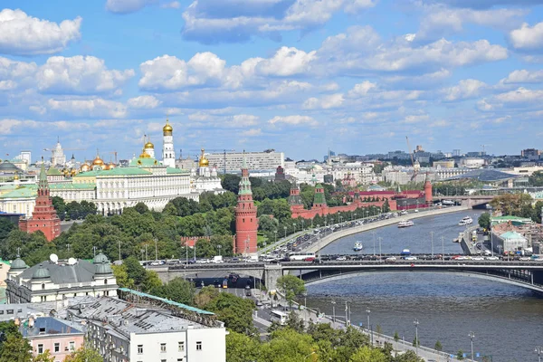 Ampliada Imagen Del Kremlin Moscú Río Foto Fue Tomada Desde — Foto de Stock