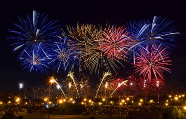 Moskova 2018 fireworks festival. Andorra 