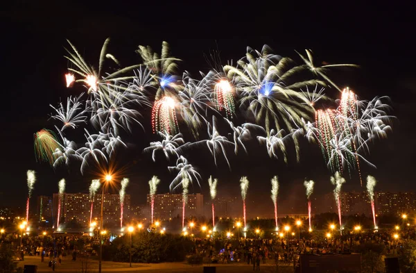 Festival of fireworks in Moscow 2018. Performance of the team from Andorra \