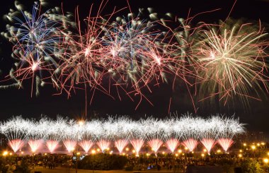 Moskova 2018 fireworks festival. İngiltere 