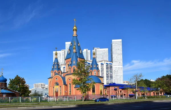 Ikonen För Guds Moder Derzhavnaya Chertanovo Tempel Byggdes 2013 Det — Stockfoto