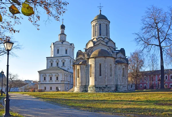 莫斯科最古老的教堂 莫斯科最古老的大教堂斯帕斯基大教堂 建于公元1420 1427年 安德烈 鲁布列夫保存的壁画碎片 俄罗斯 莫斯科 2018年11月 — 图库照片