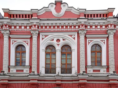 Peter Sekretarev zengin bir şekilde dekore edilmiş konak mimar tarafından Nikolai Kozlovski 1850 dönemi için 1853 yılında yaptırılmıştır. Rusya, Moskova, Şubat 2019