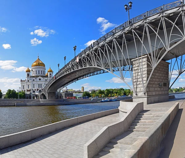 Ponte Pedonale Patriarcale Stato Costruito Nel 2004 Dall Architetto Mikhail — Foto Stock