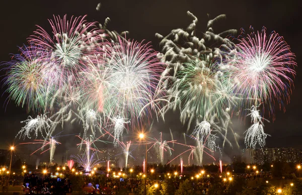 Fireworks festival in Moscow 2019. The performance of the team 