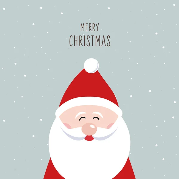 Santa Claus Lindo Dibujo Animado Feliz Navidad Letras Vector Fondo — Archivo Imágenes Vectoriales