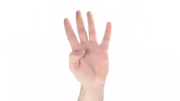 Swapping Upp Med Skimmer Effekt Sekunder Nedräkning Gjort Med Handen — Stockvideo