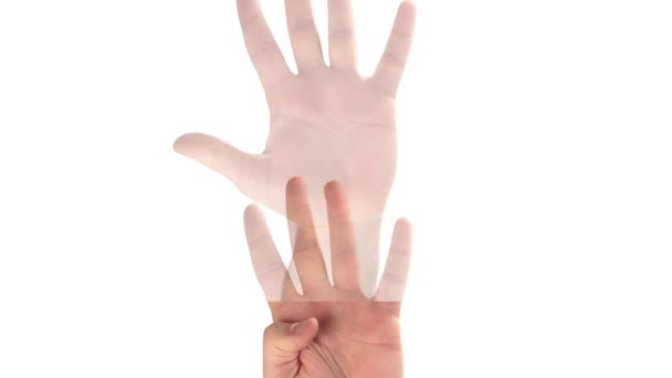 swapping up compte à rebours de 5 secondes fait à la main isolé sur un fond blanc 