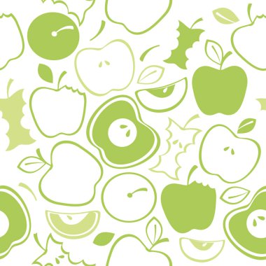 Dikişsiz vektör elma desen