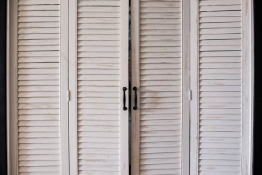 closed window white wooden vintage empty frame shutters clipart